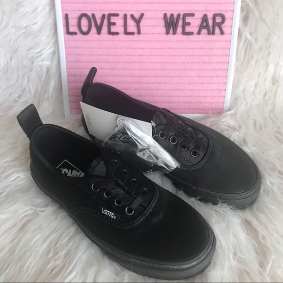 black satin vans
